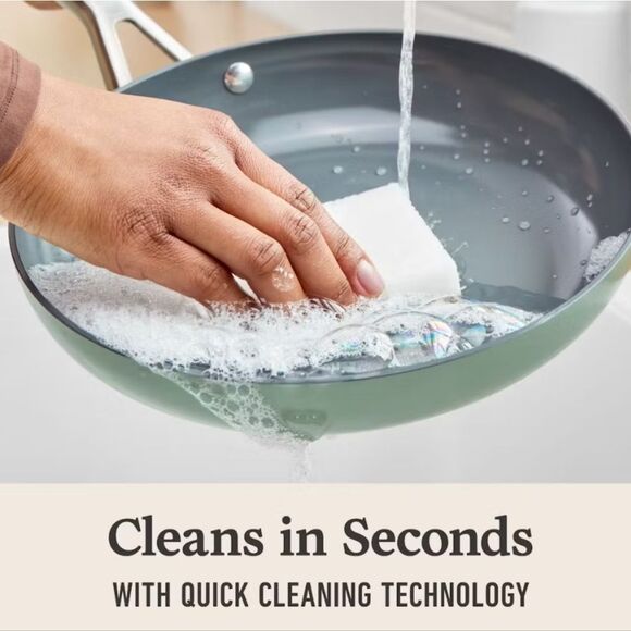 Calphalon Ceramic Non-Stick 8 & 10" Fry Pan Set- Silver Ash - Picture 3 of 13